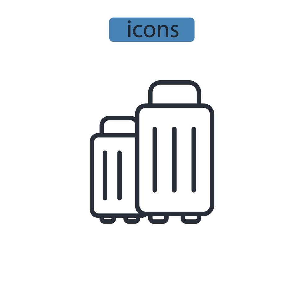 bagage pictogrammen symbool vectorelementen voor infographic web vector