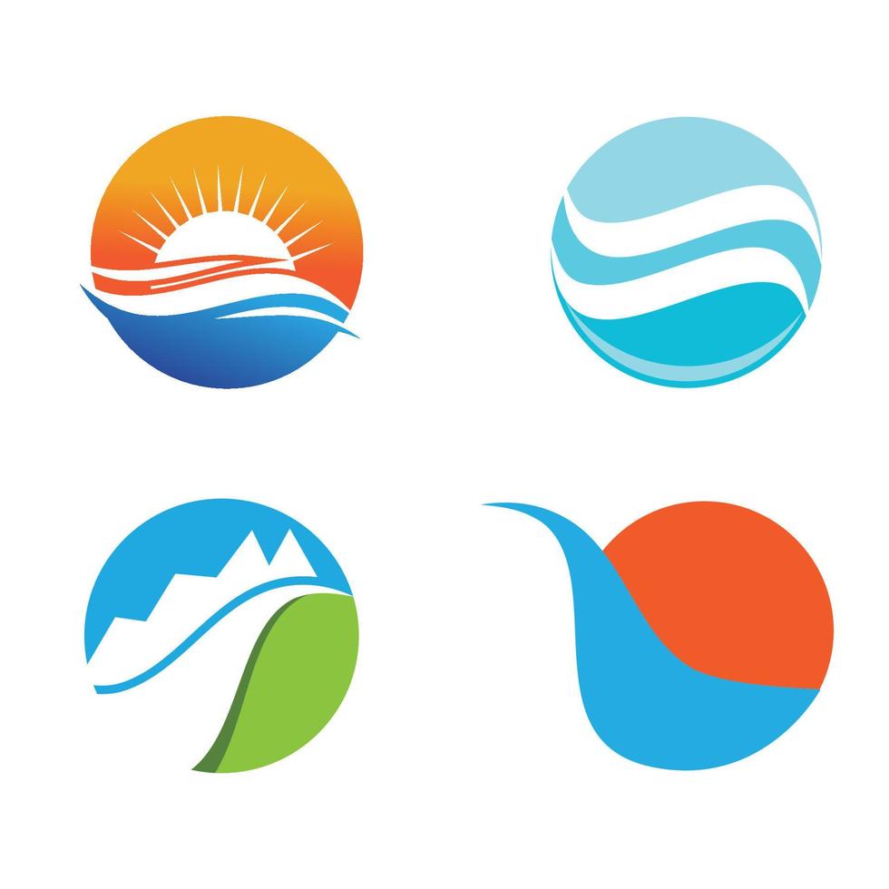rivier vector pictogram illustratie logo ontwerp