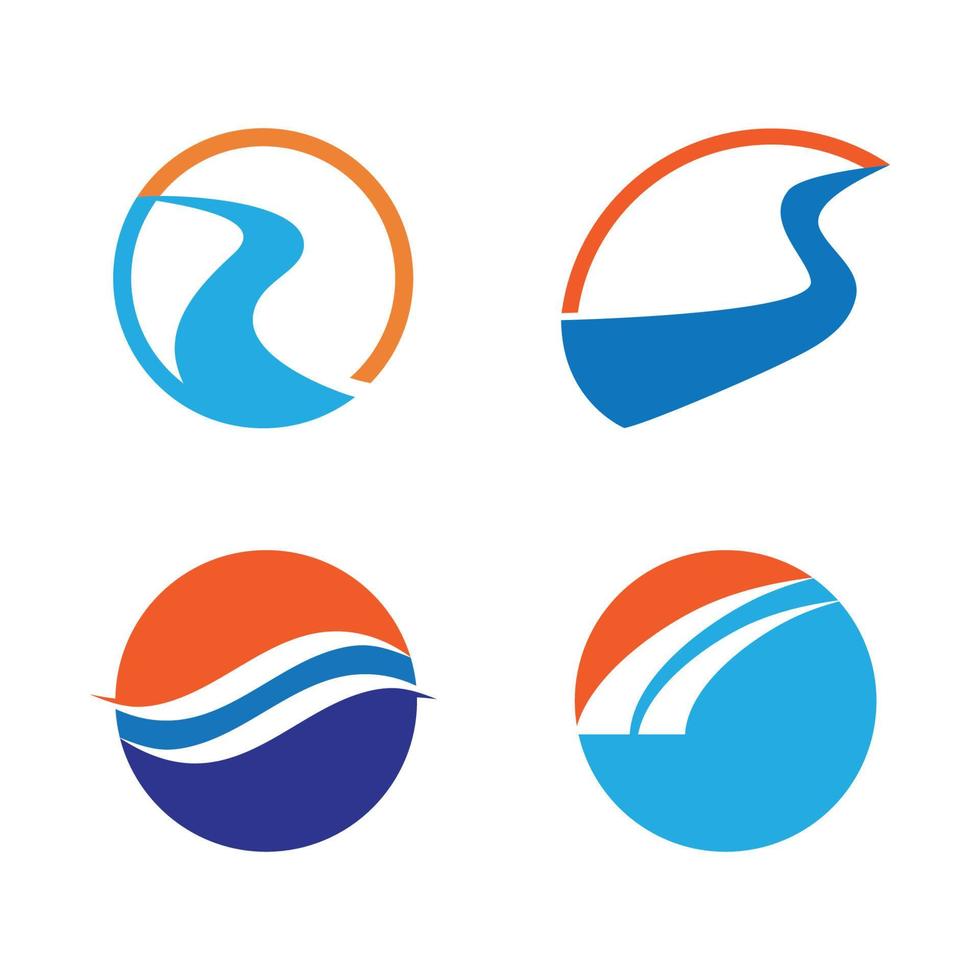 rivier vector pictogram illustratie logo ontwerp