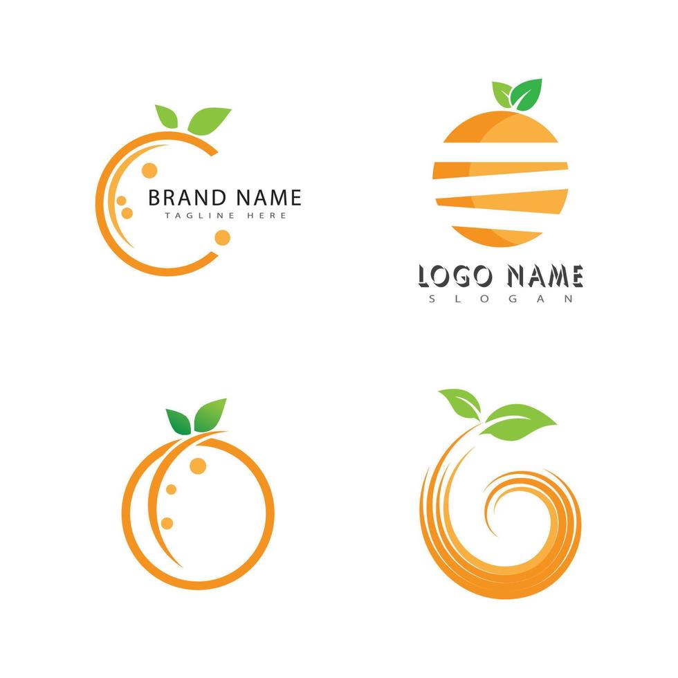 oranje logo ontwerp vector pictogram illustratie ontwerp