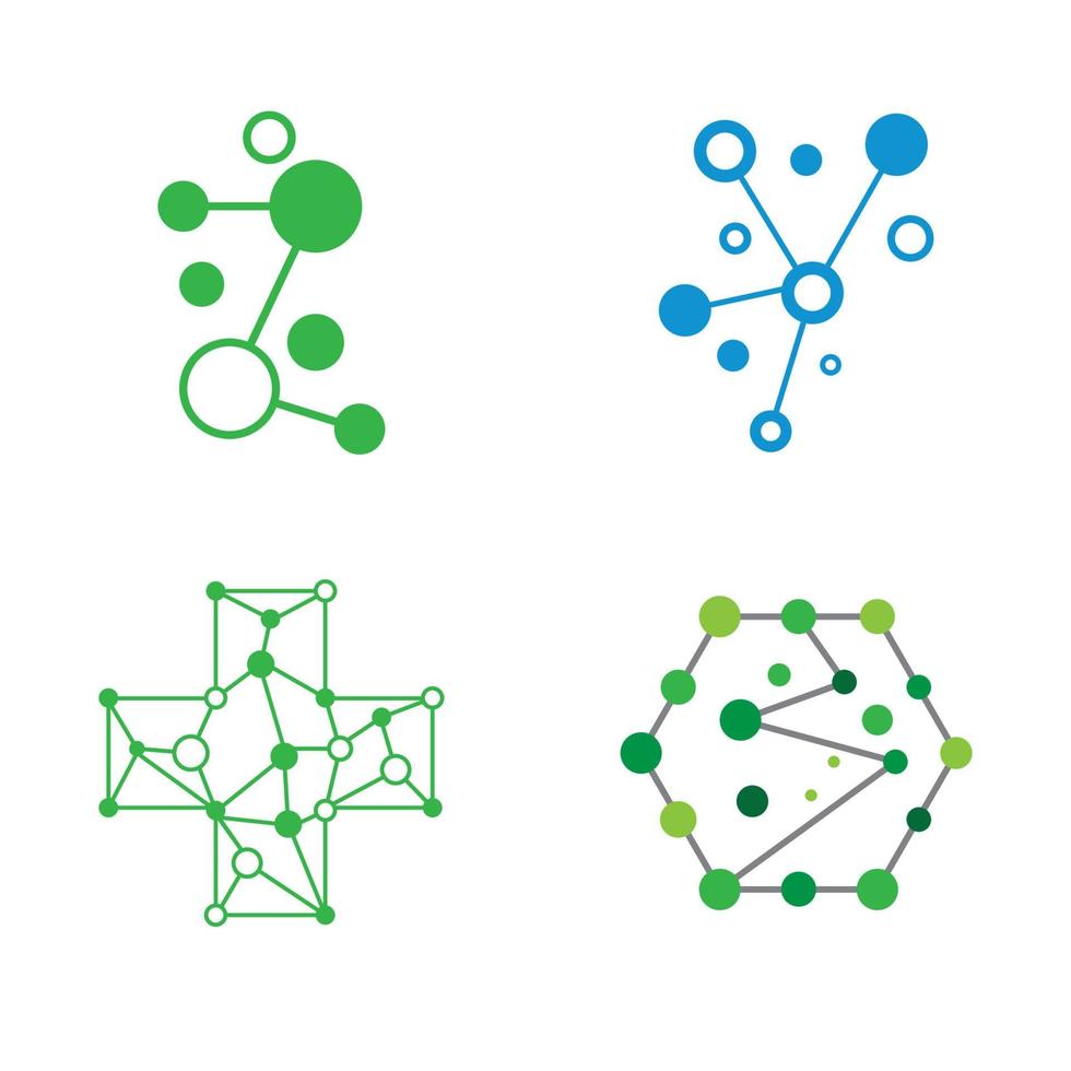 molecuul symbool embleemontwerp sjabloon vector illustratie