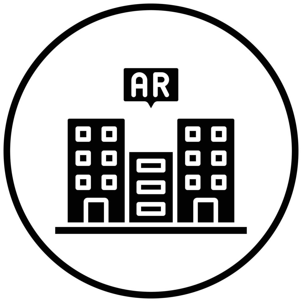 ar stad pictogramstijl vector