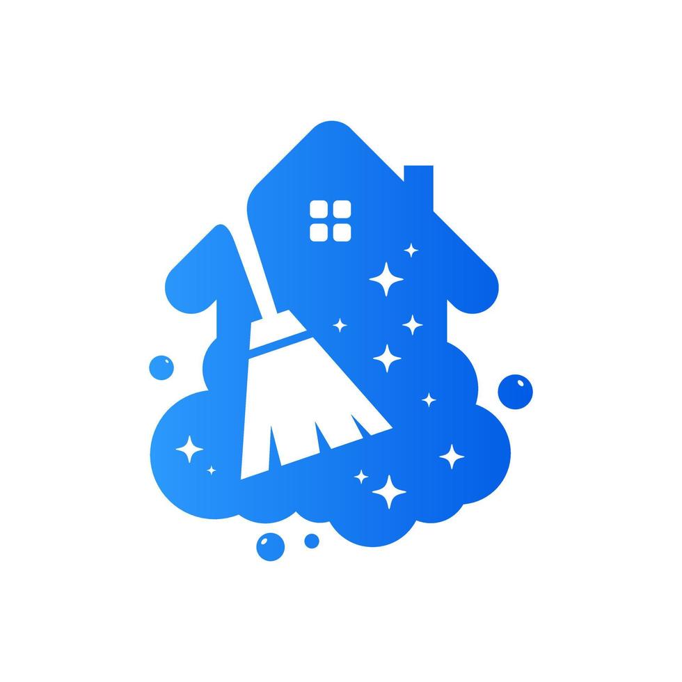 huis schoonmaak logo vector