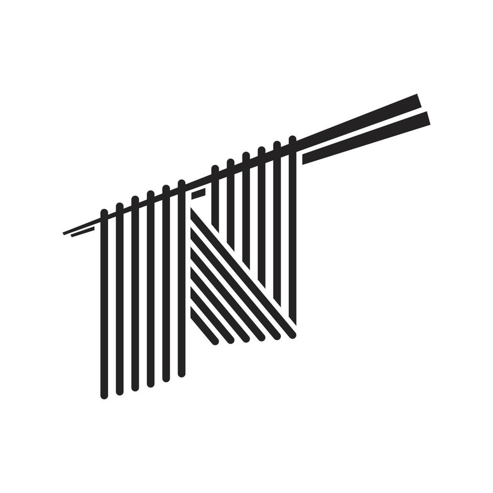 initiaal n noodle-logo vector