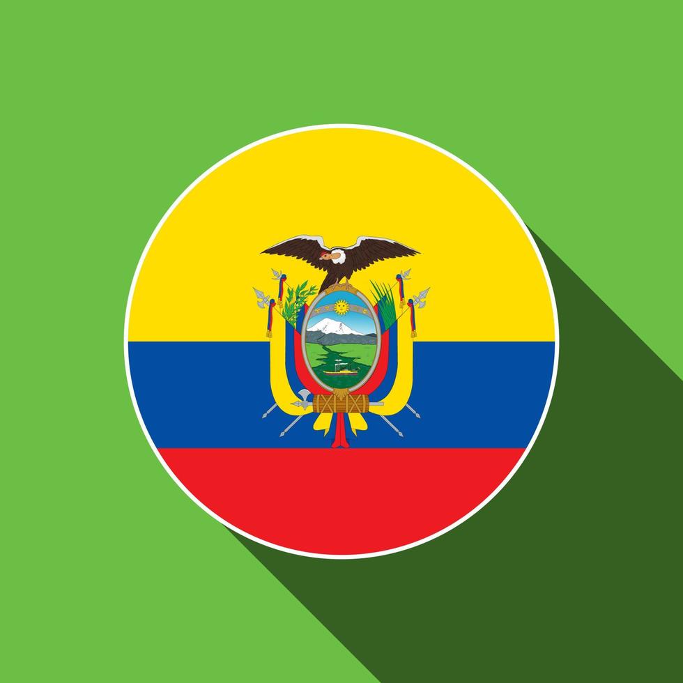 land ecuador. ecuador vlag. vectorillustratie. vector