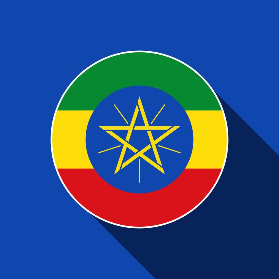 land ethiopië. vlag van ethiopië. vectorillustratie. vector