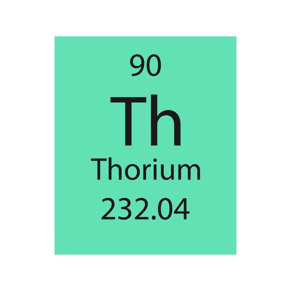 thorium symbool. scheikundig element van het periodiek systeem. vectorillustratie. vector