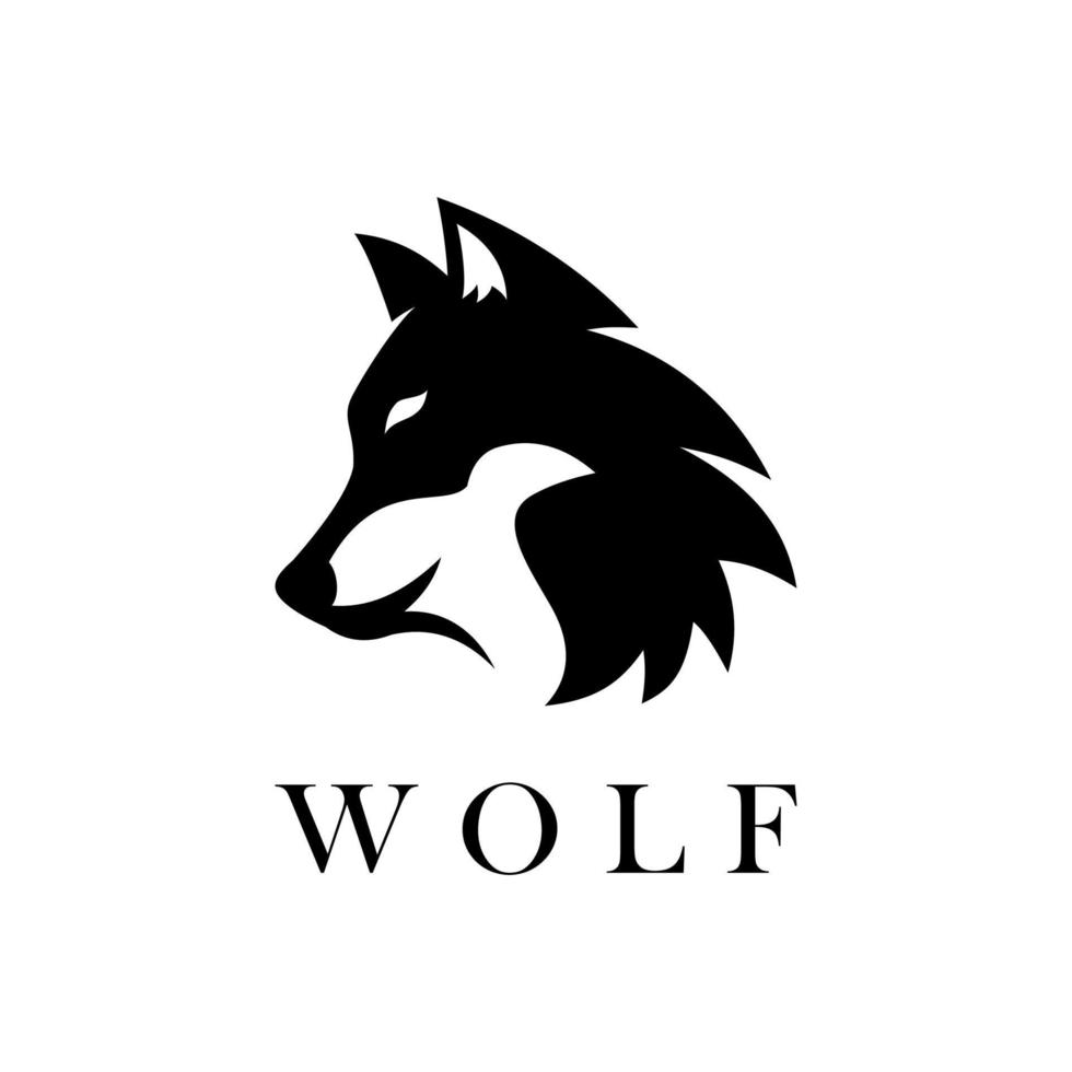 wolf hoofd logo vector