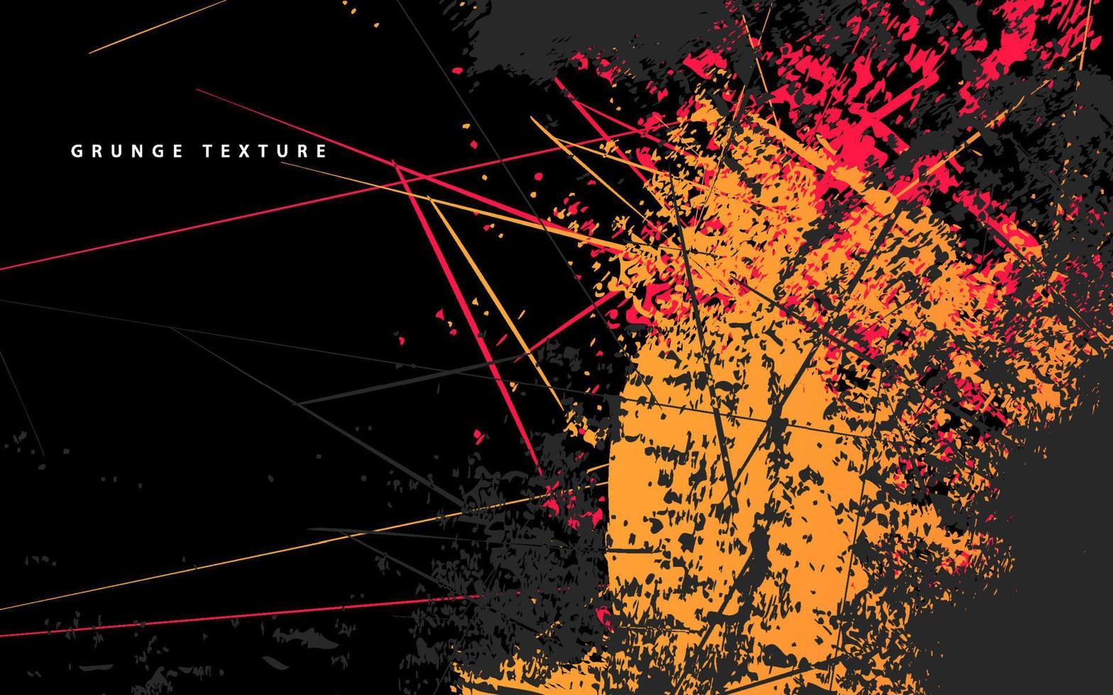 abstracte grunge textuur zwarte, gele en rode achtergrond vector