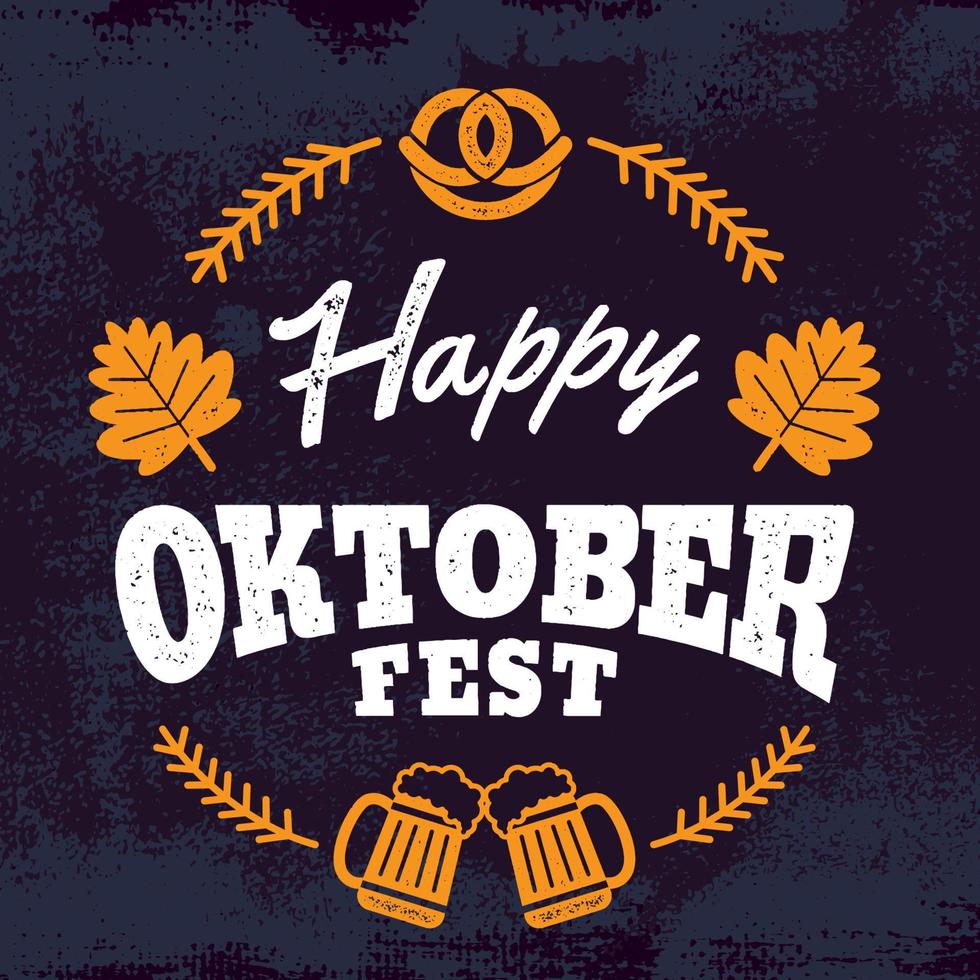 oktoberfest handgeschreven typografie, bierfestival gevierd in oktober in duitsland vector