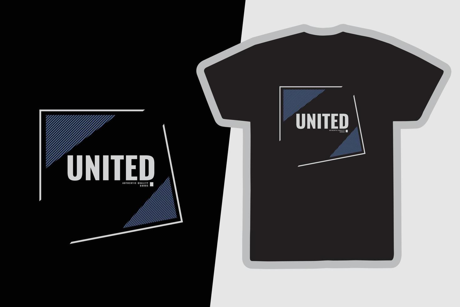 verenigd t-shirt en kledingontwerp vector