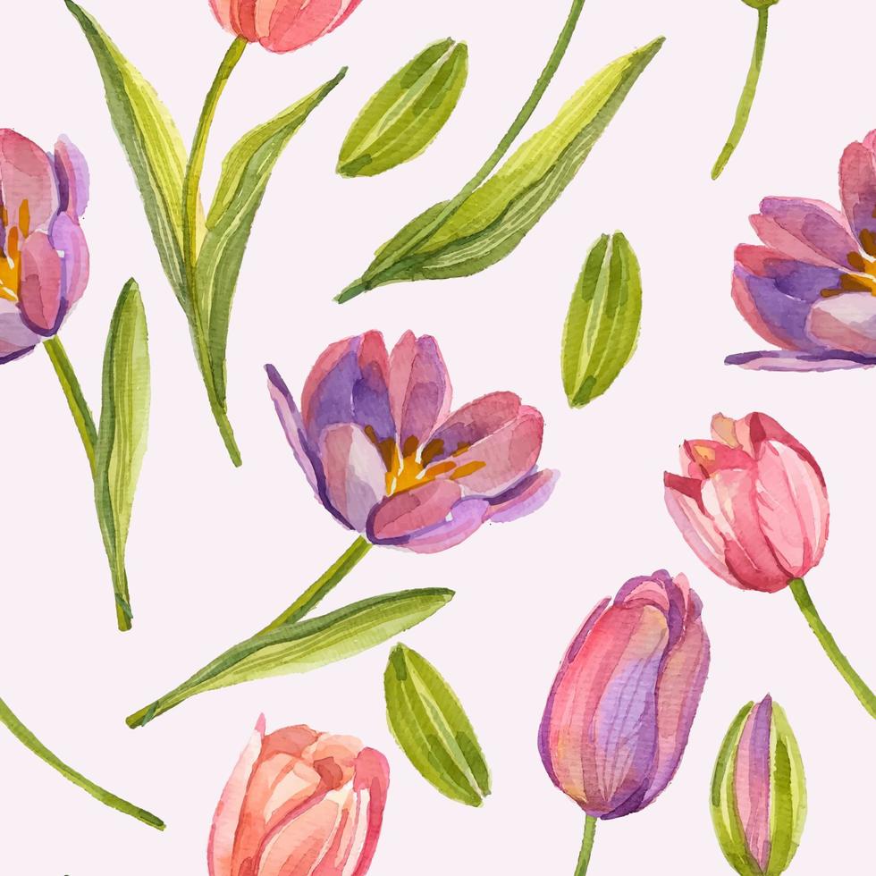 bloem tulp naadloos patroon vector