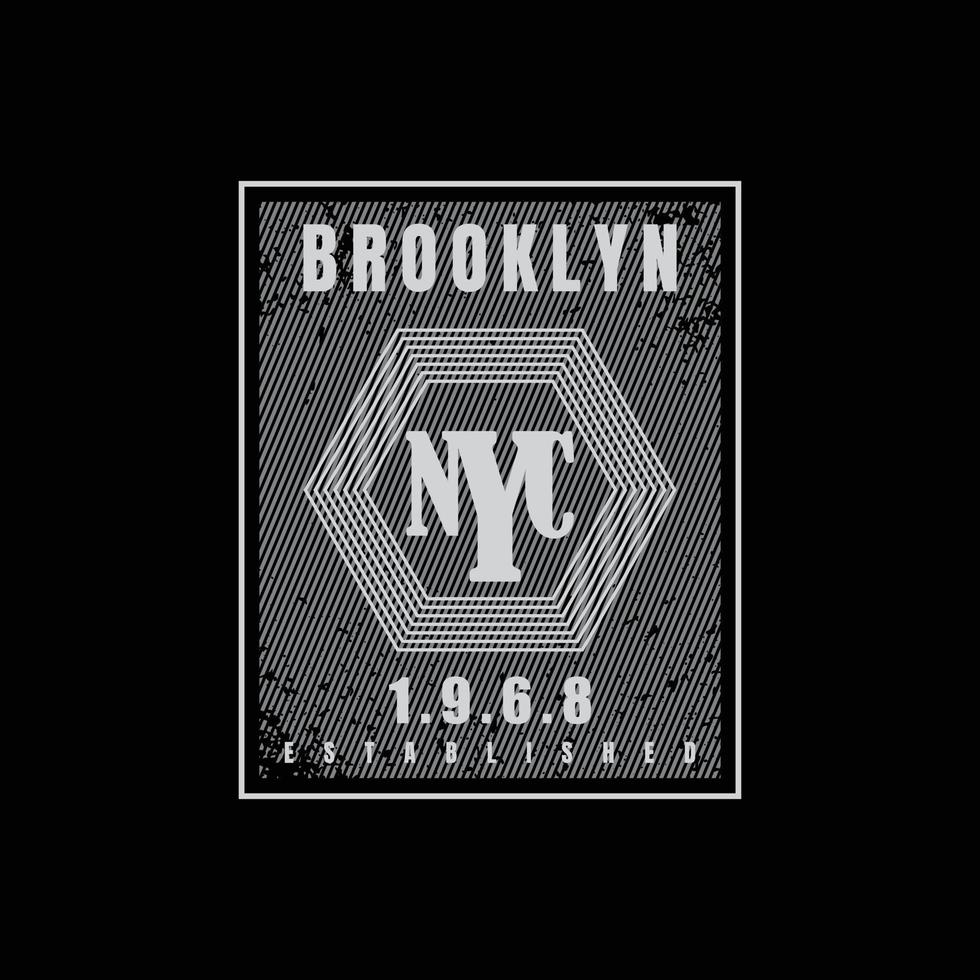 New York Brooklyn t-shirt en kledingontwerp vector