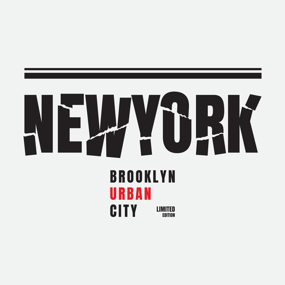 New York illustratie typografie. perfect voor het ontwerpen van t-shirts, shirts, hoodies, posters, prints vector