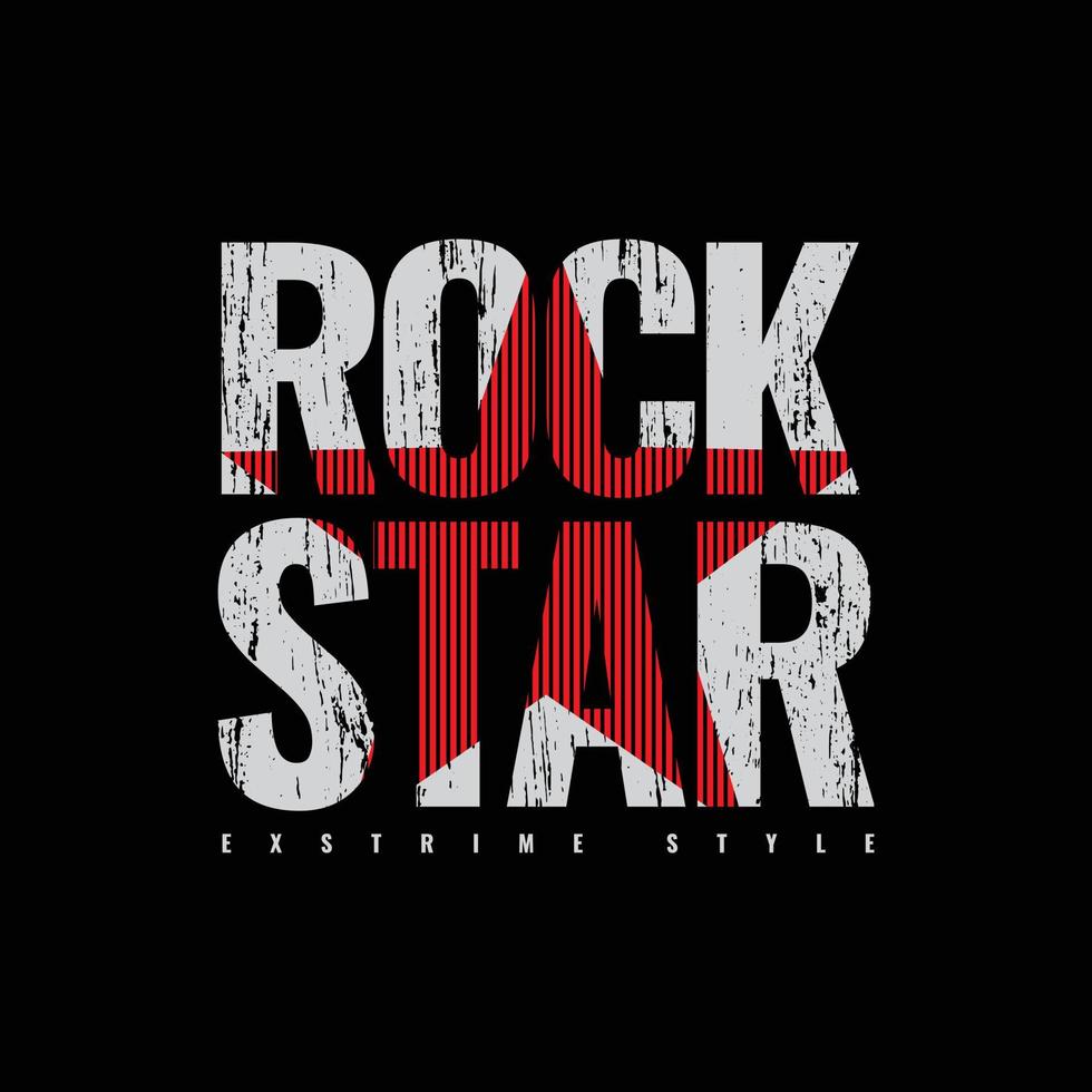 rockstar t-shirt en kledingontwerp vector