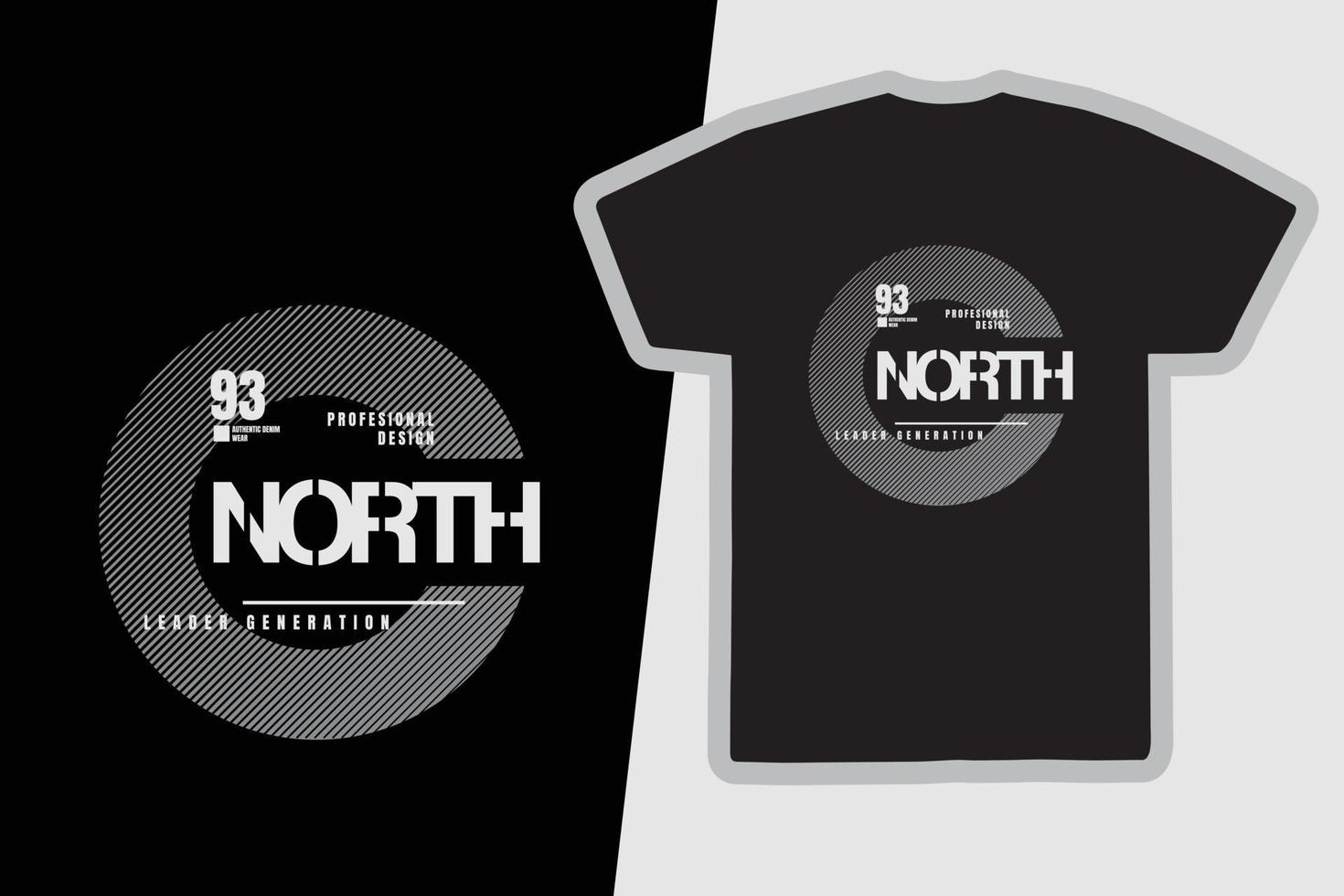 noordwest t-shirt en kledingontwerp vector