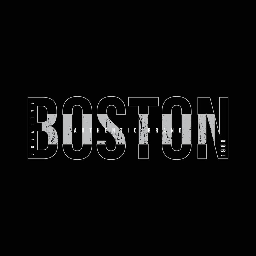 Boston t-shirt en kledingontwerp vector