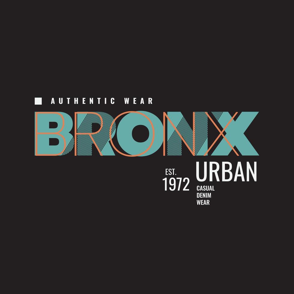 bronx illustratie typografie. perfect voor het ontwerpen van een t-shirt vector