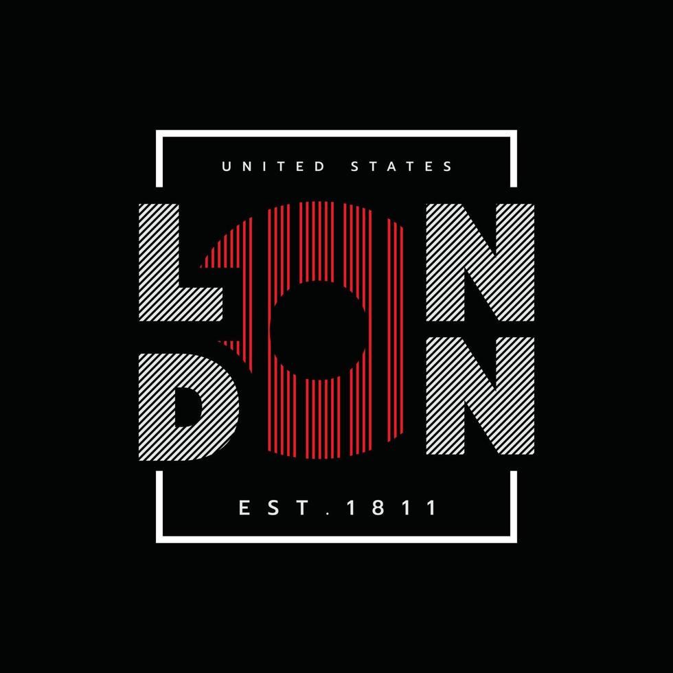 Londen t-shirt en kledingontwerp vector