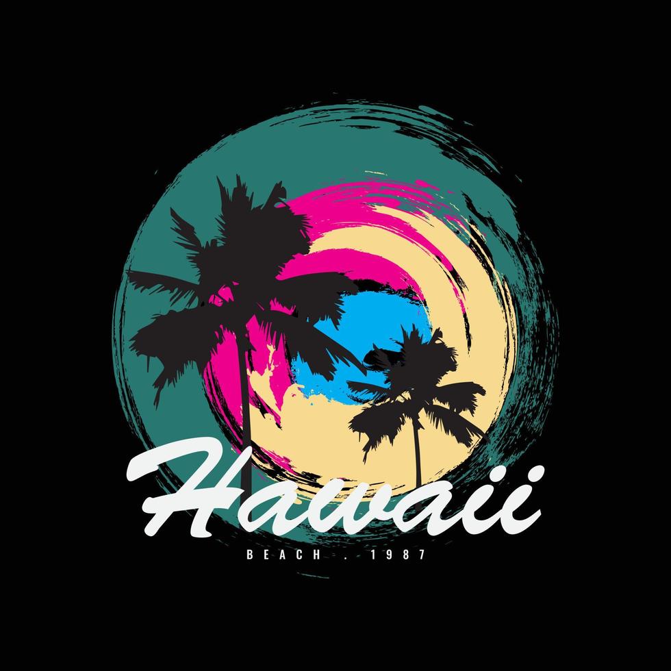 hawaii illustratie typografie. perfect voor het ontwerpen van een t-shirt vector