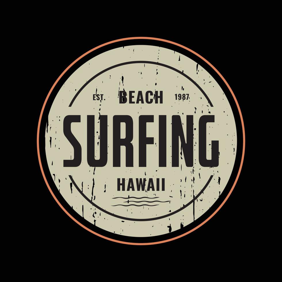 hawaii illustratie typografie. perfect voor het ontwerpen van een t-shirt vector