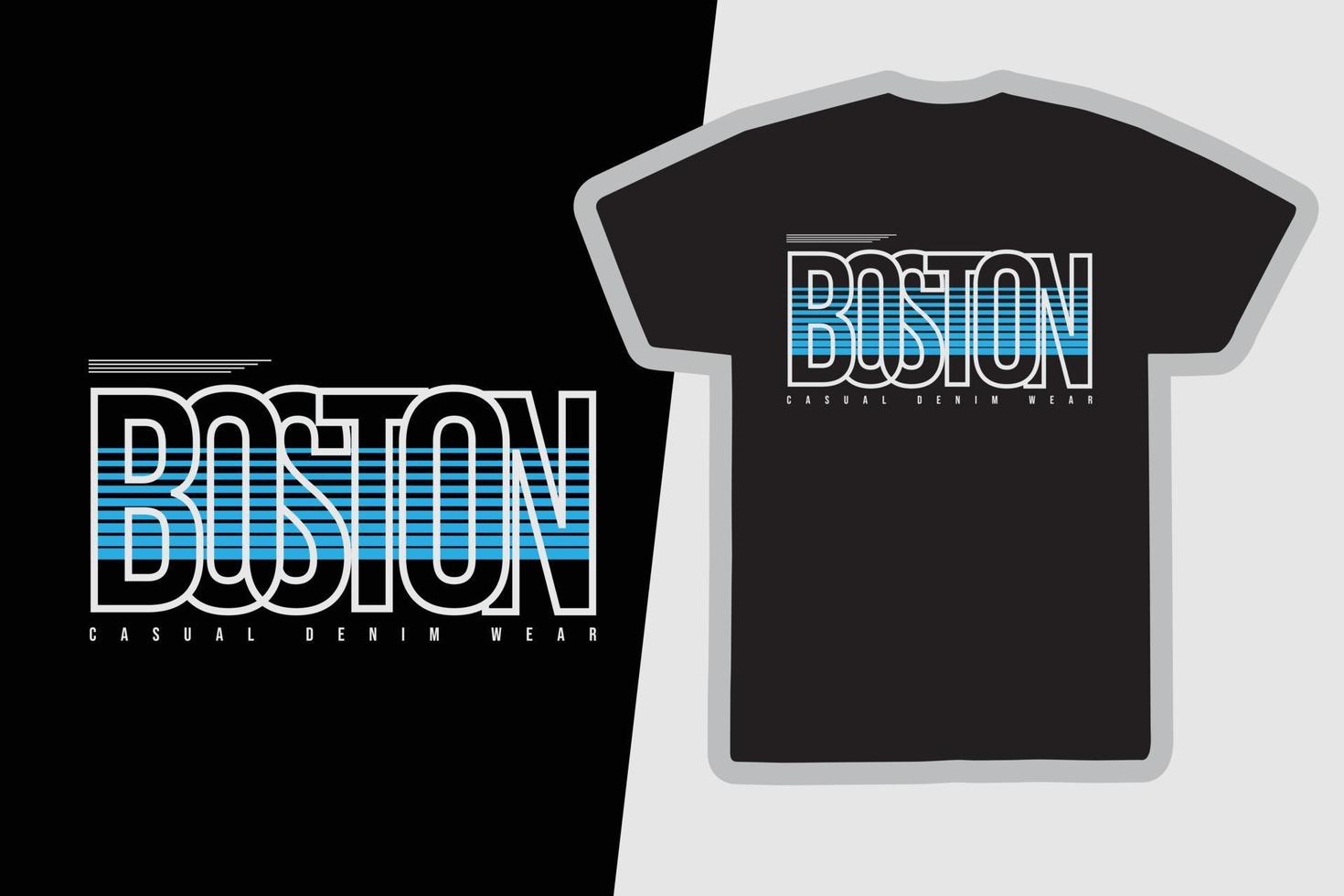 Boston t-shirt en kledingontwerp vector