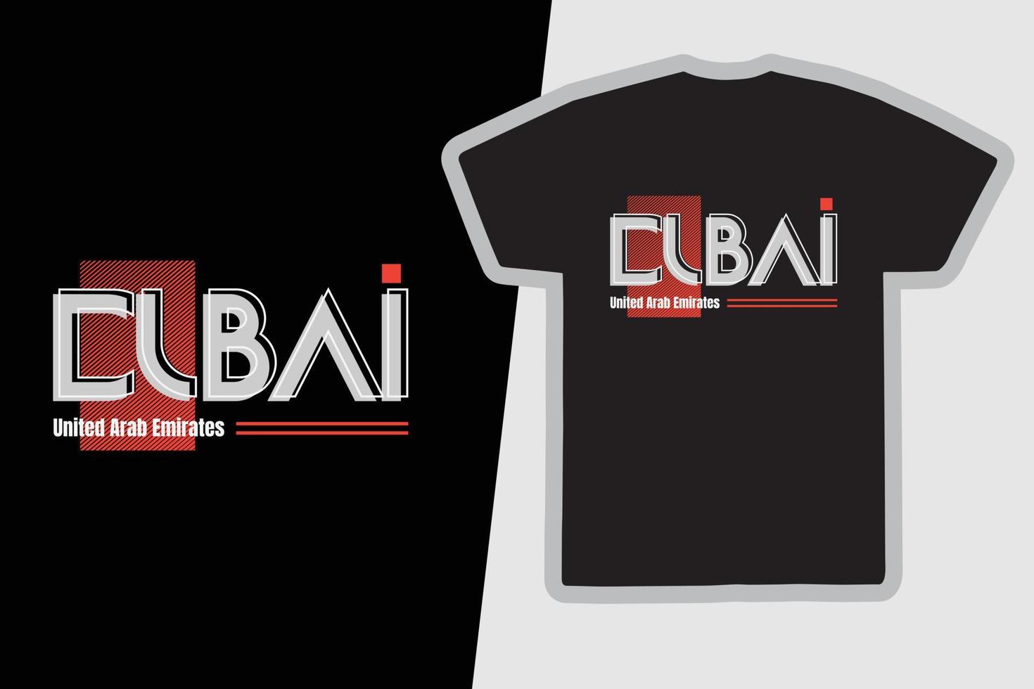 dubai t-shirt en kledingontwerp vector