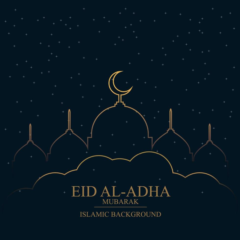 gelukkige eid al adha bakrid festival achtergrond. platte moslim vakantie-sjabloon voor spandoek. religie viering wenskaart. Mubarak vieren evenement achtergrond. vector illustratie