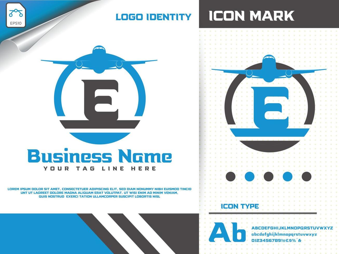 reislogo met letter e premium vector