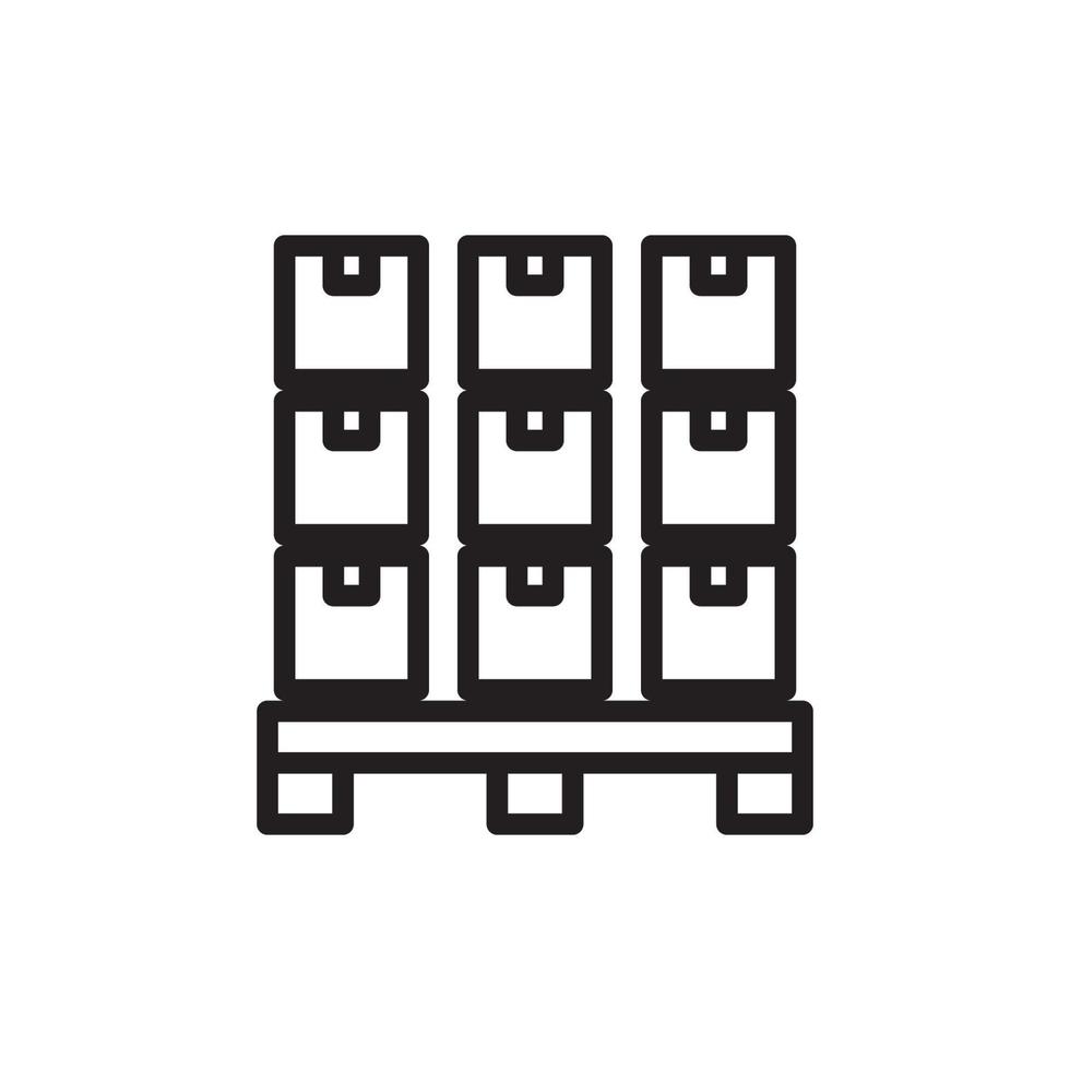 dozen op een palletpictogram eps 10 vector