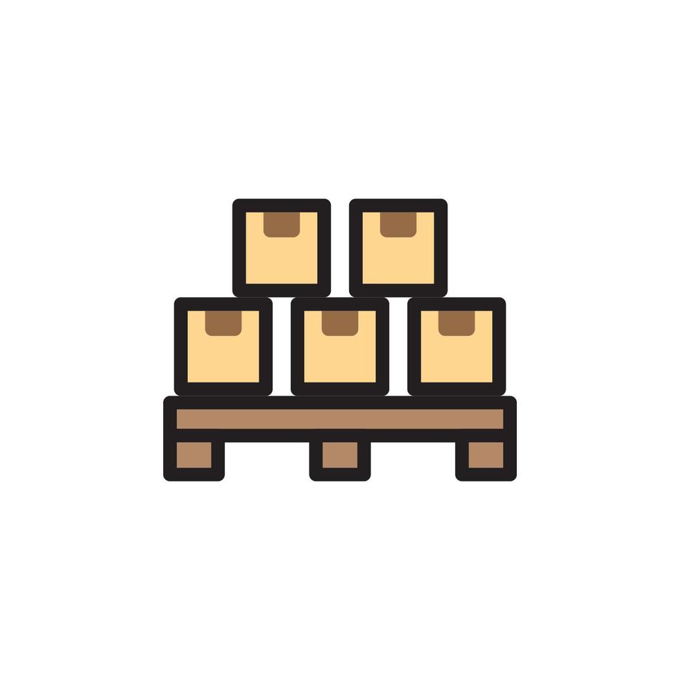 dozen op een palletpictogram eps 10 vector