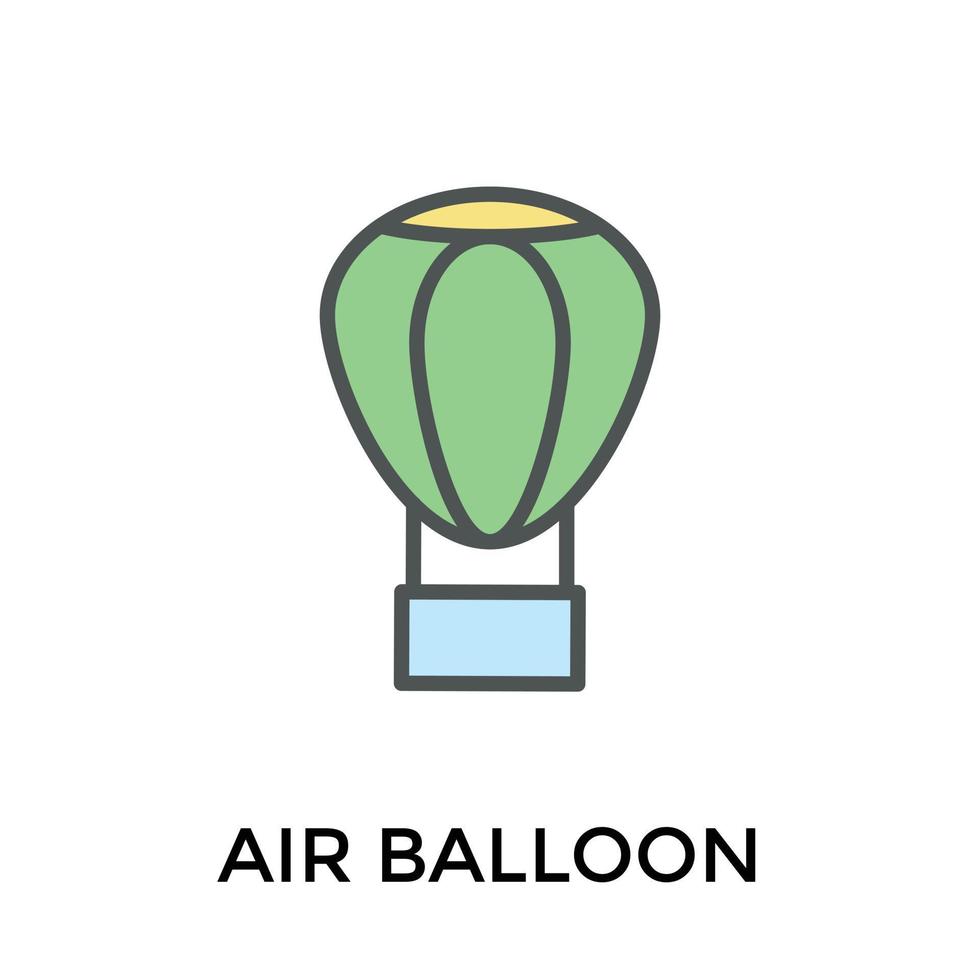 trendy luchtballon vector