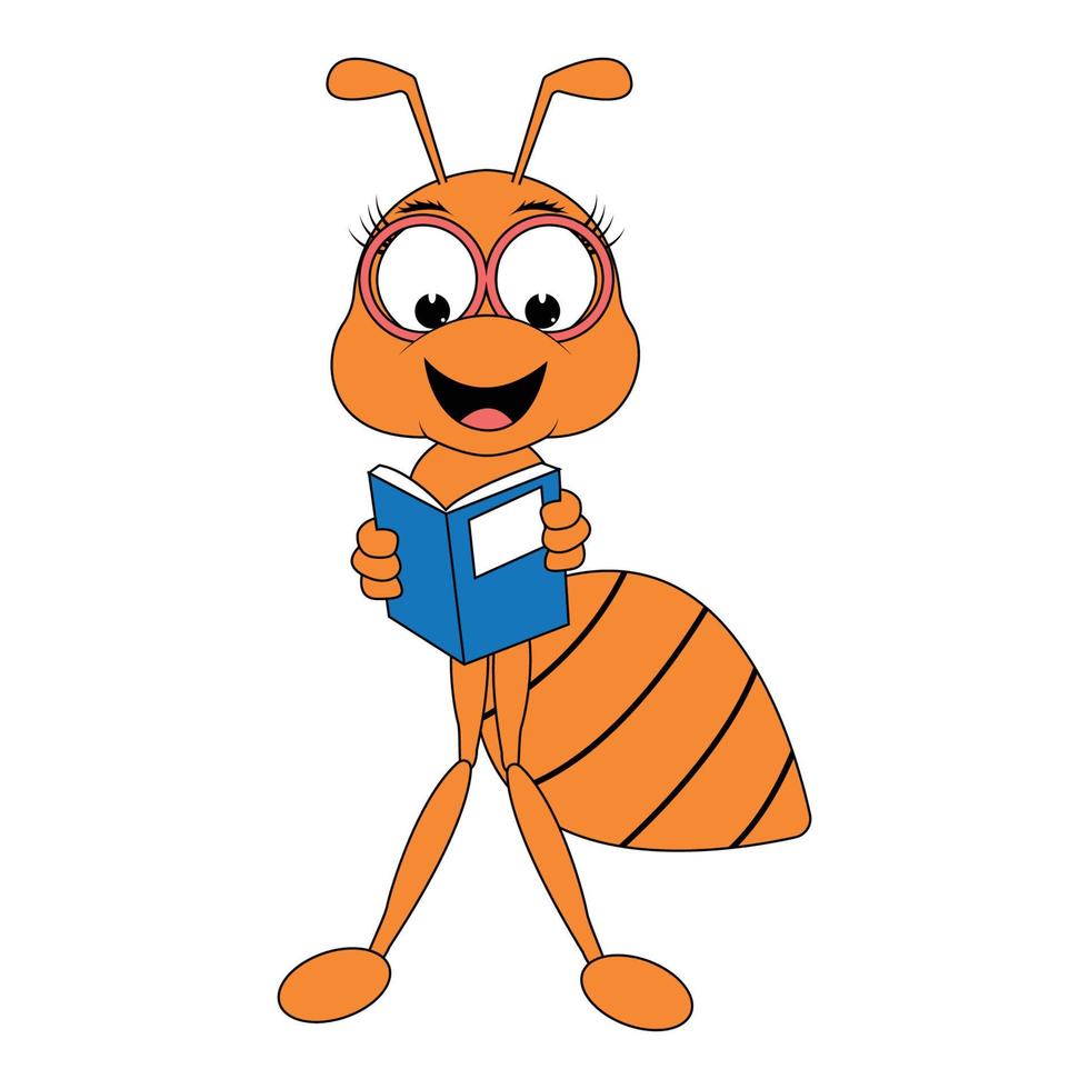 schattige mier dierlijke cartoon afbeelding vector