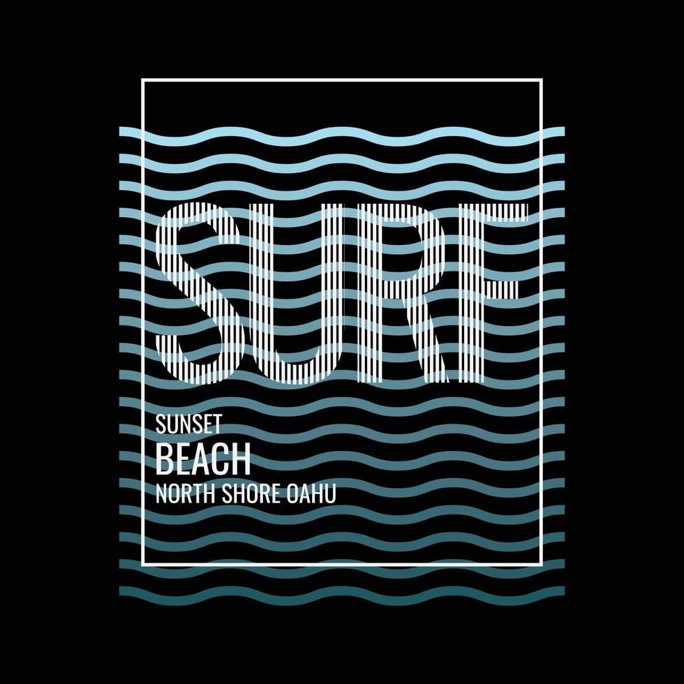 surf strand illustratie typografie. perfect voor het ontwerpen van t-shirts vector