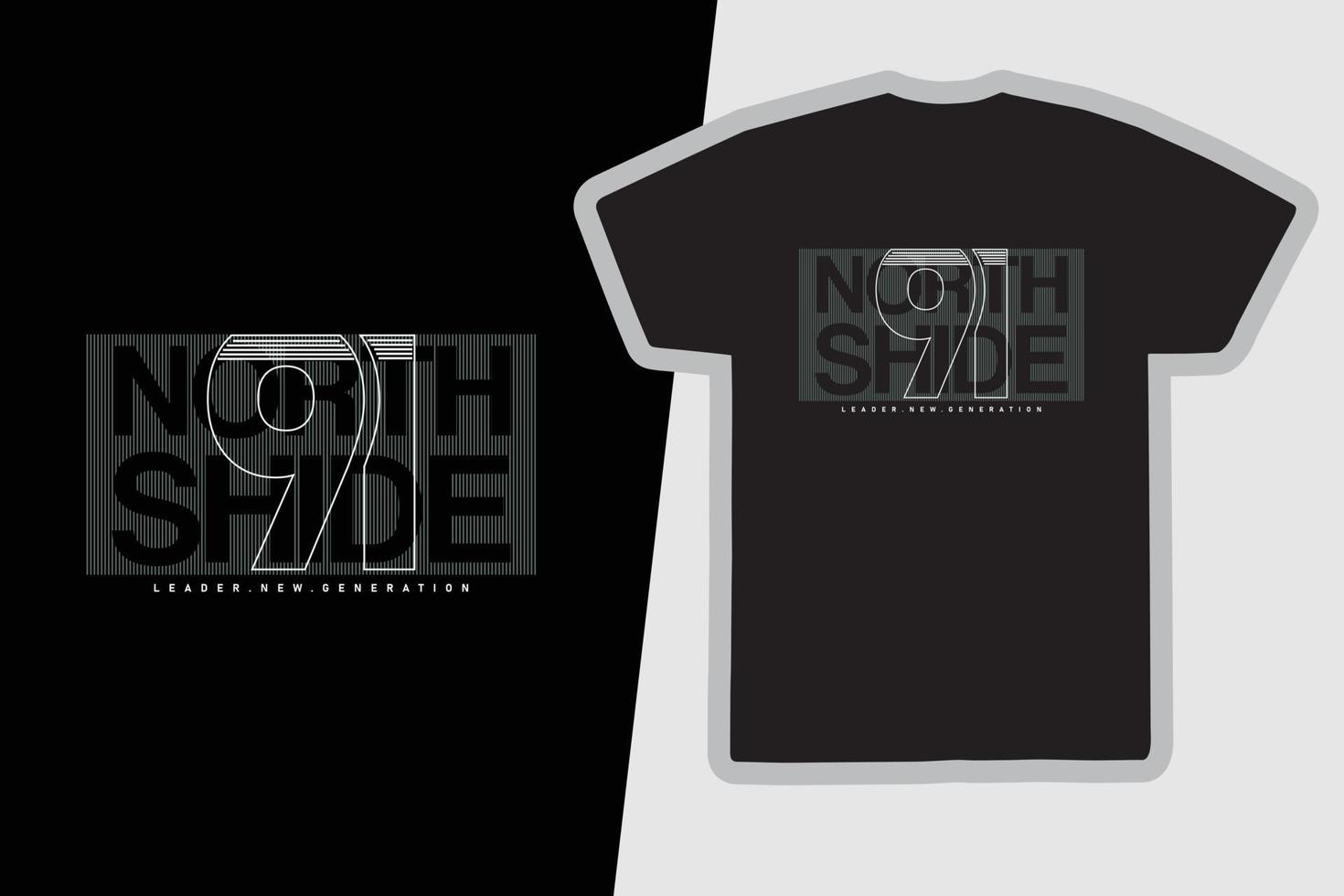 noth side t-shirt en kledingontwerp vector