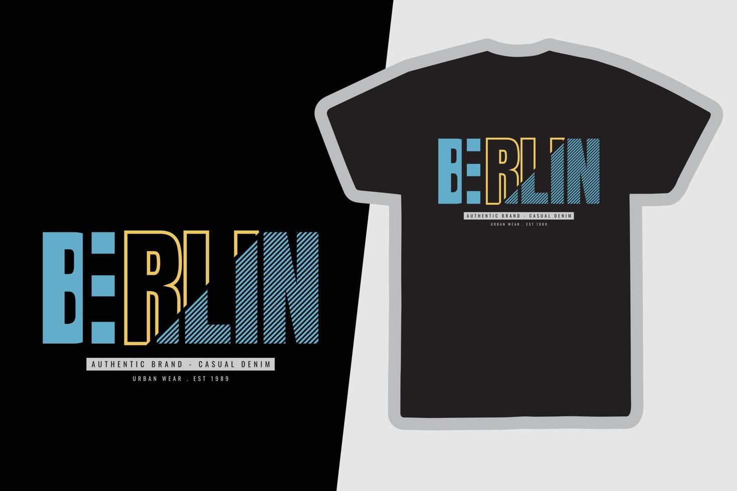 Berlijn t-shirt en kledingontwerp vector