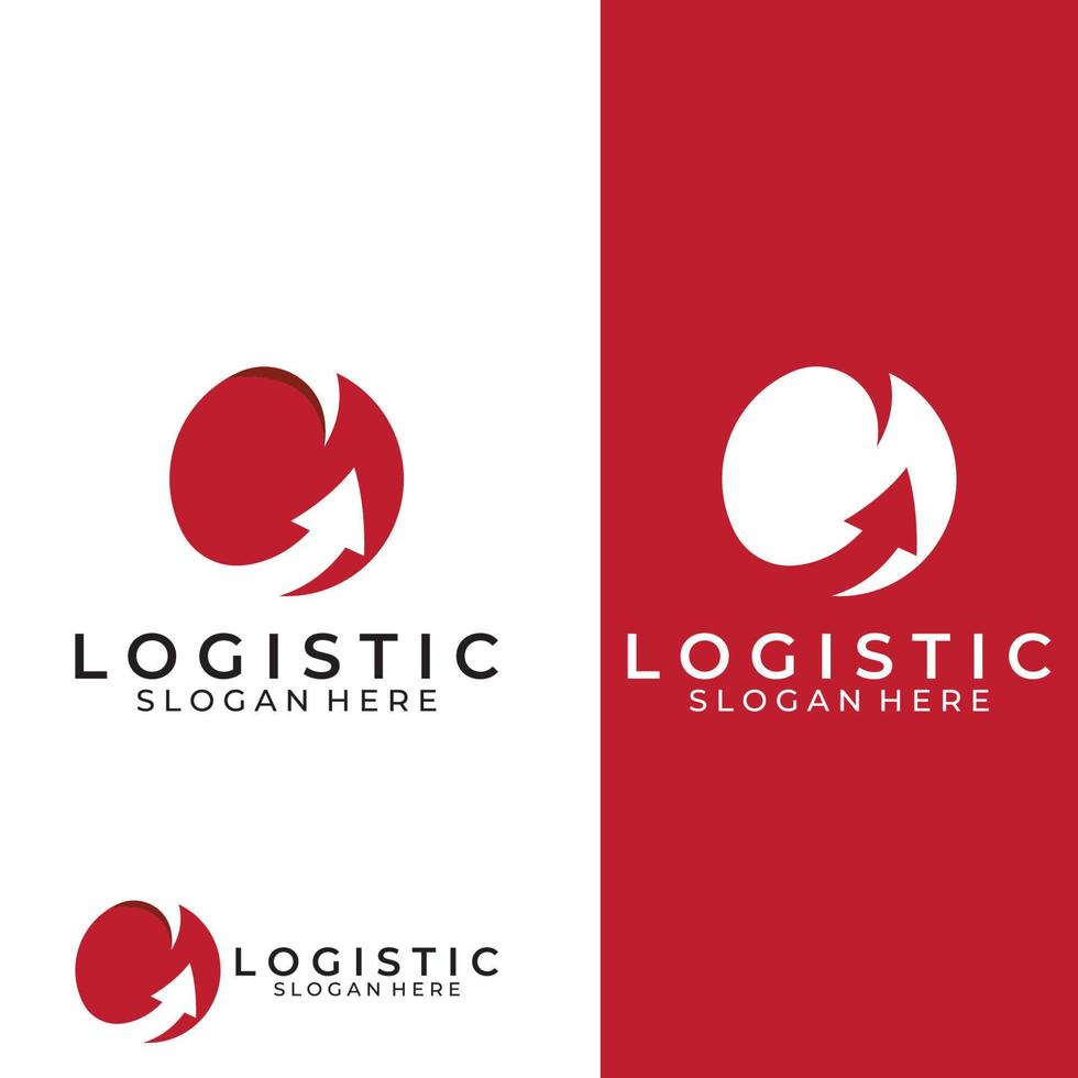 logistiek bedrijf vector logo, pijl pictogram logo, snelle digitale levering logo. met behulp van eenvoudige en gemakkelijke logo-vectorbewerking.