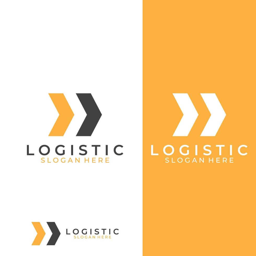 logistiek bedrijf vector logo, pijl pictogram logo, snelle digitale levering logo. met behulp van eenvoudige en gemakkelijke logo-vectorbewerking.