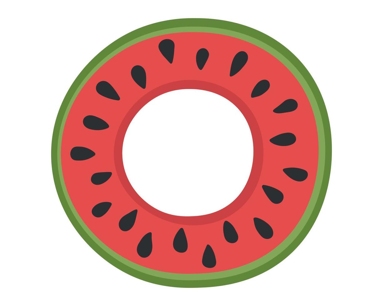 heldere, gekleurde opblaasbare ring voor veilig zwemmen. doodle platte clipart. alle kleuren zijn overgeschilderd. vector