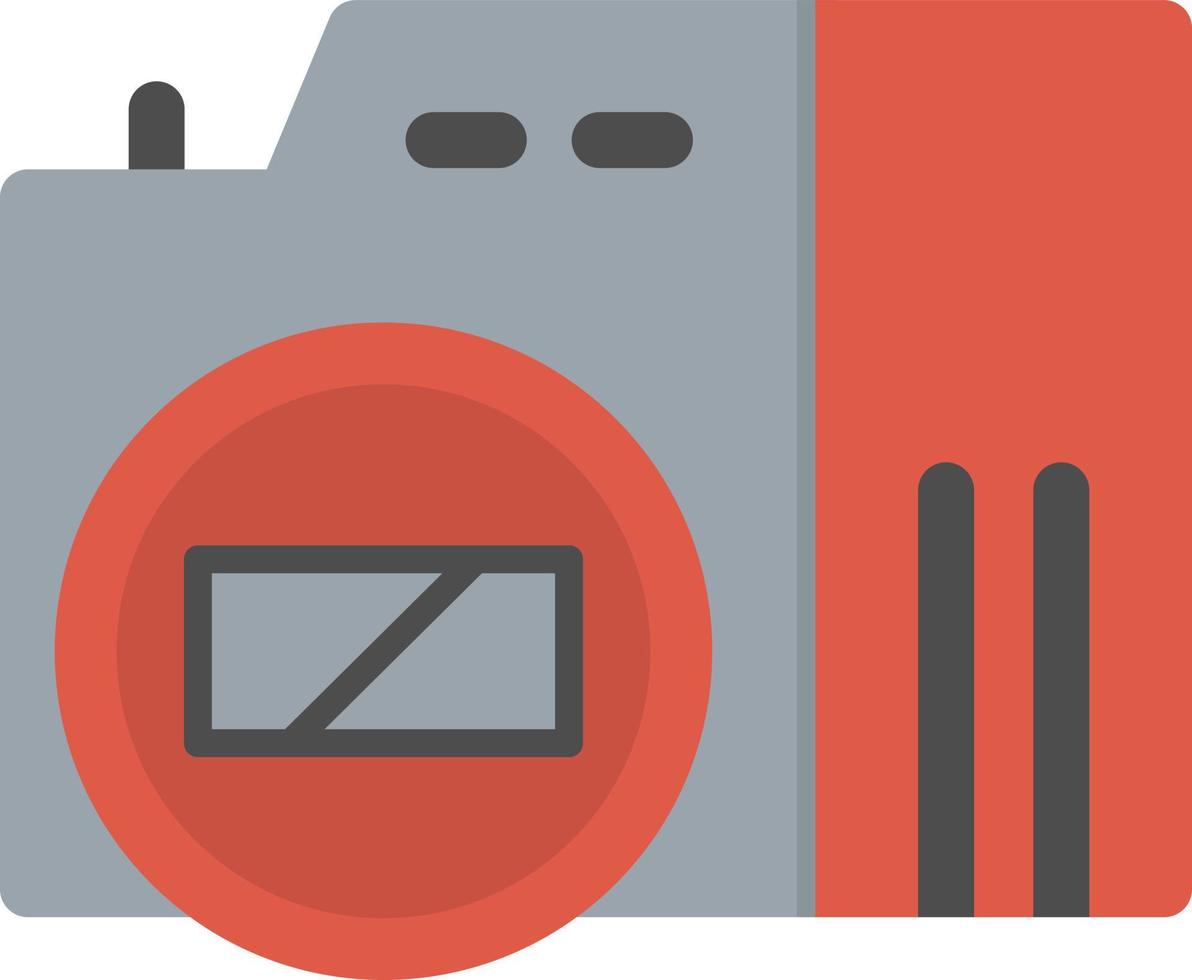 spiegelloze camera plat pictogram vector