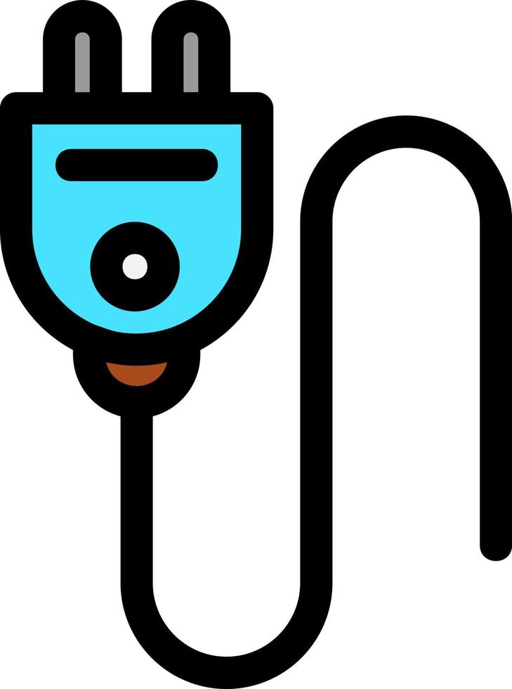 plug lijn gevuld pictogram vector