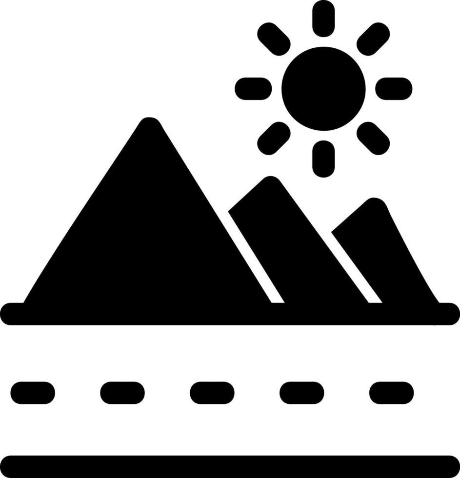 heuvels landschap glyph icon vector