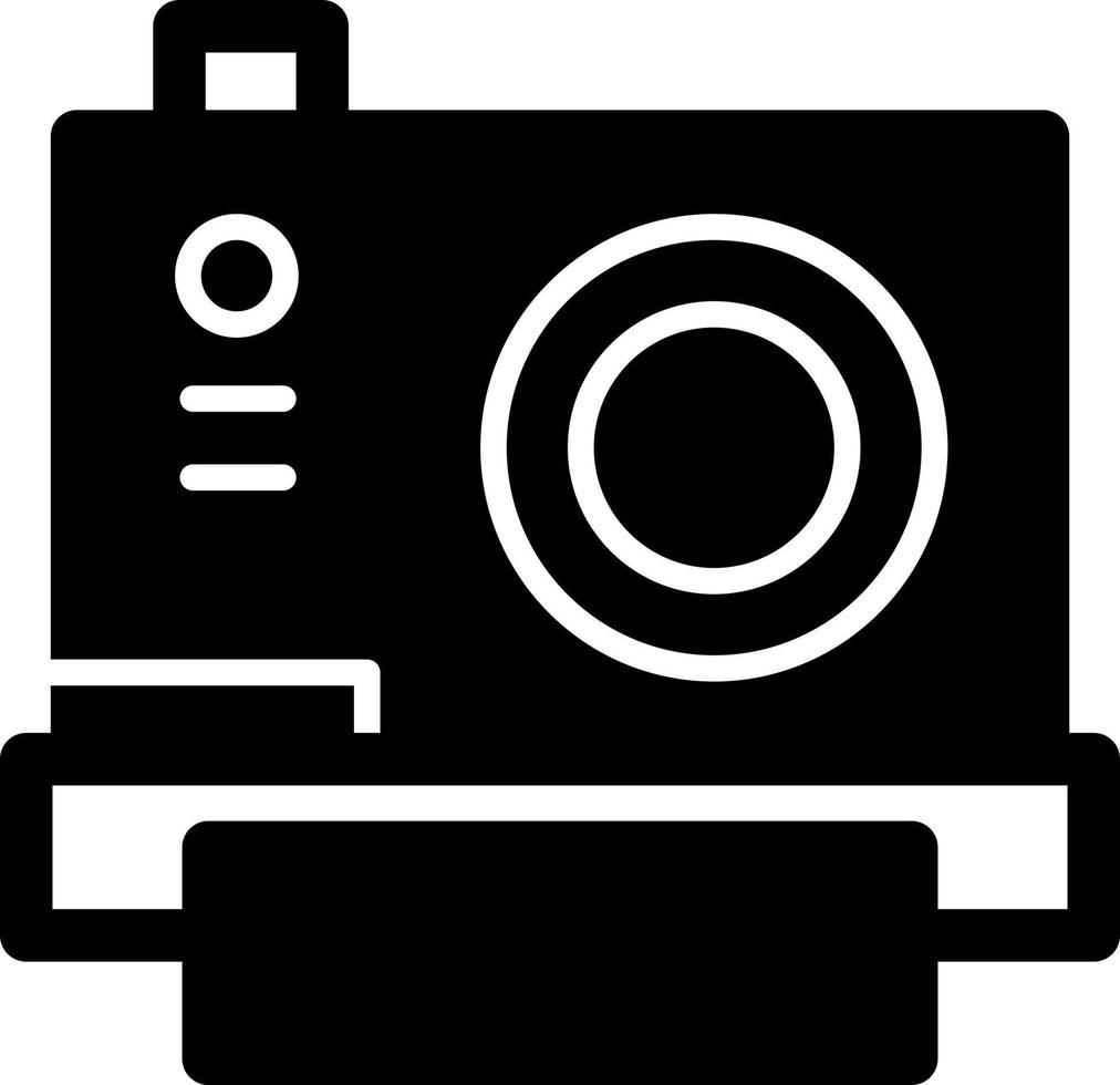 instant camera glyph-pictogram vector