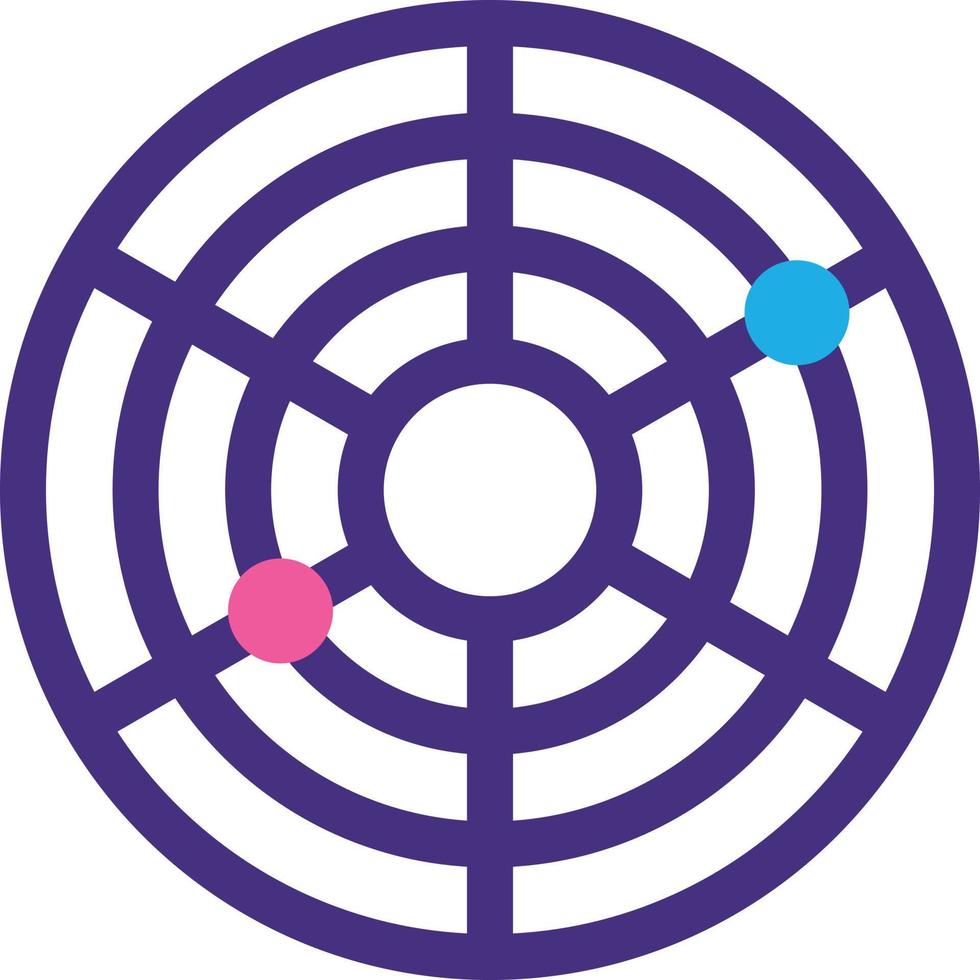 radar cirkeldiagram plat pictogram vector