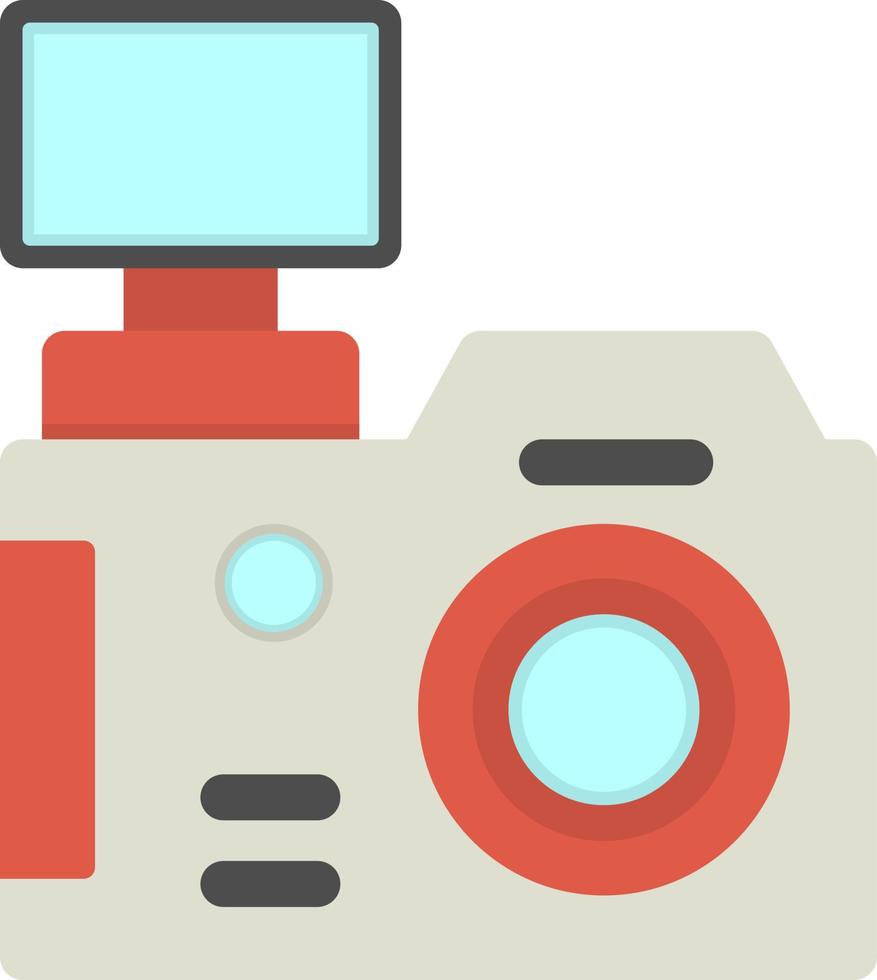 dslr camera plat pictogram vector