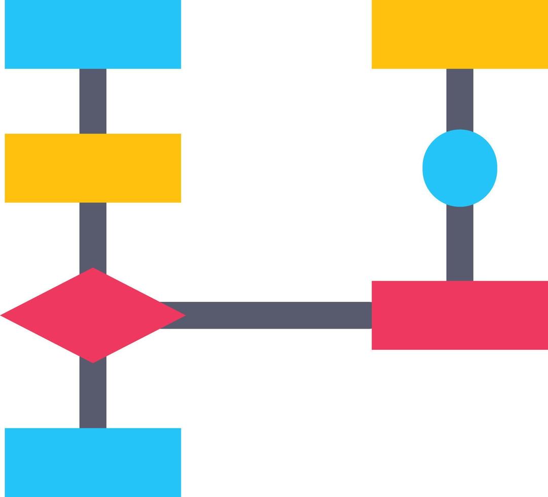 platte pictogram stroomdiagram vector