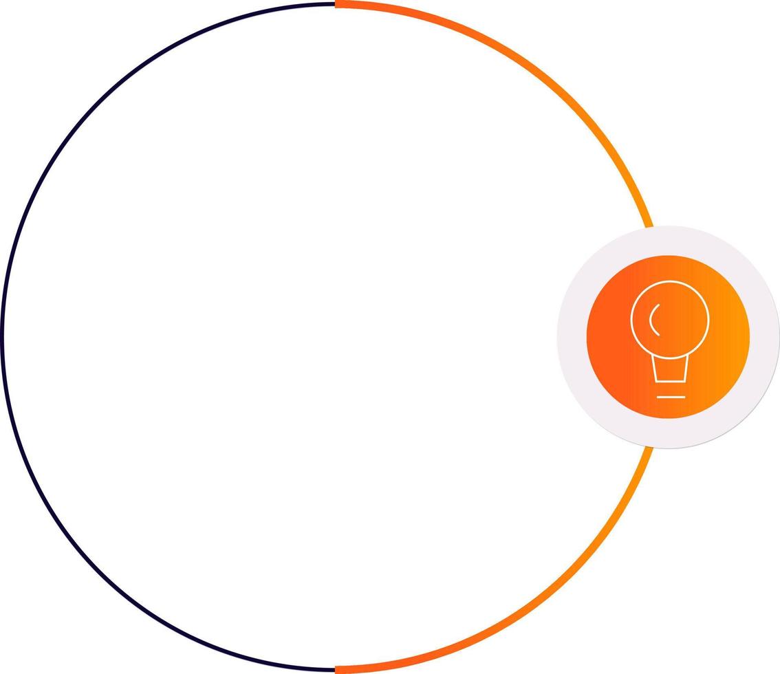 gloeilamp pictogram in een cirkel. vector