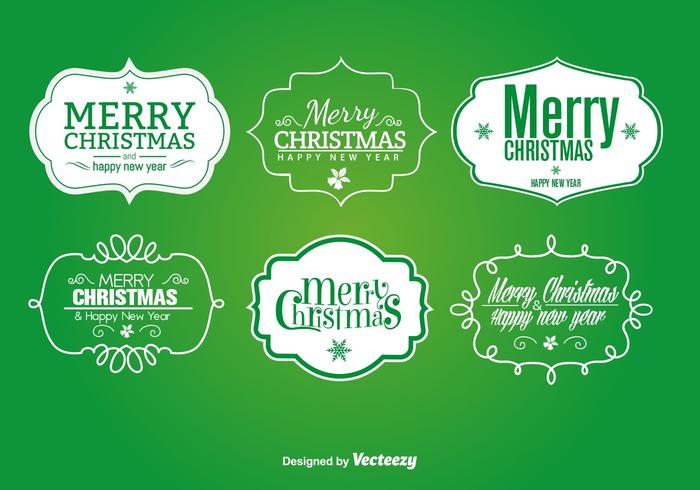 Kersttekens en labels vector