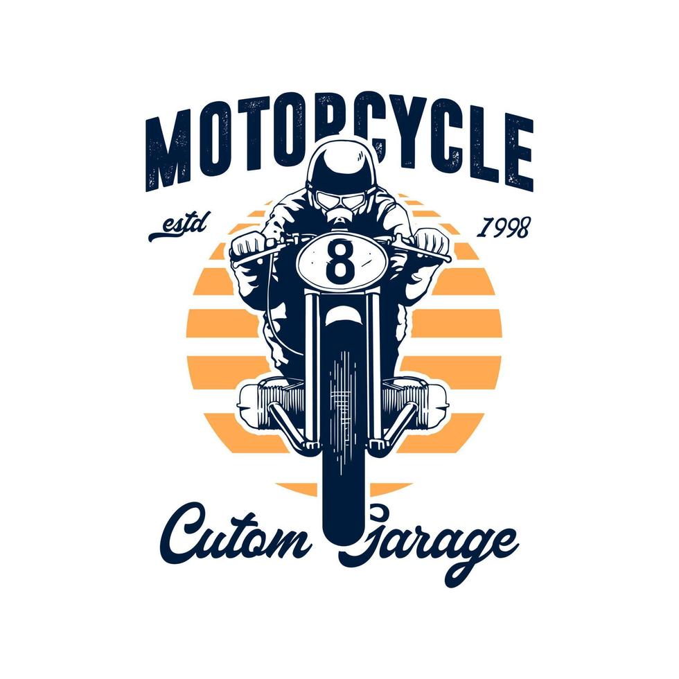 motorfiets artwork voor t-shirt design vector