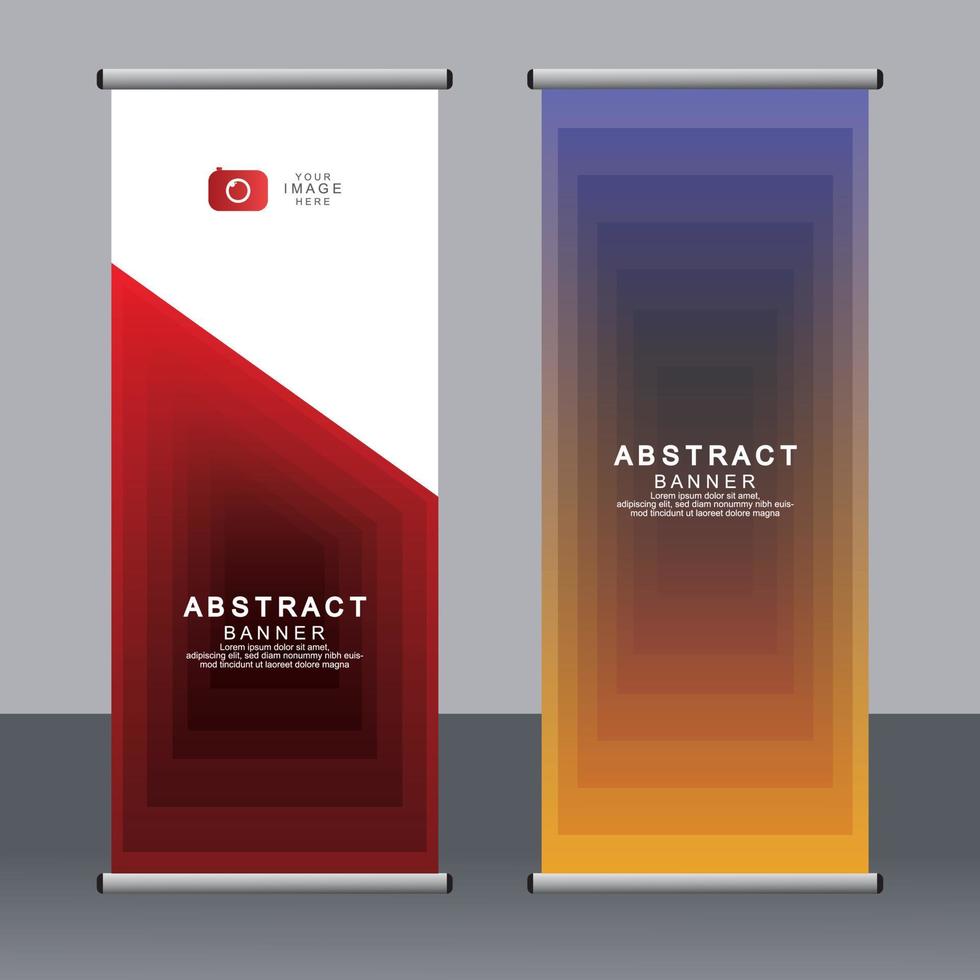 zakelijke banner roll-up set staande sjabloon voor spandoek. vector